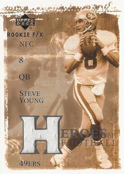 2001 Upper Deck Rookie F/X - Heroes of Football #HF-SY Steve Young Front