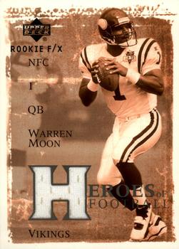 2001 Upper Deck Rookie F/X - Heroes of Football #HF-WM Warren Moon Front