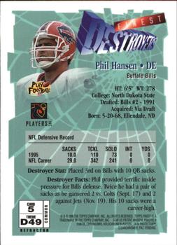 1996 Finest - Refractors #5 Phil Hansen Back