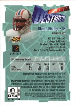 1996 Finest - Refractors #51 Blaine Bishop Back