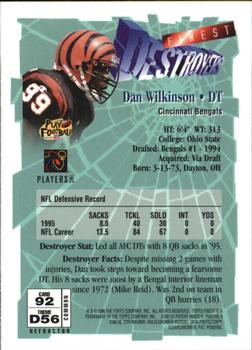 1996 Finest - Refractors #92 Dan Wilkinson Back