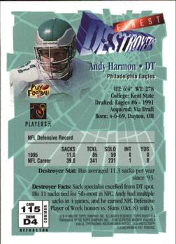 1996 Finest - Refractors #115 Andy Harmon Back