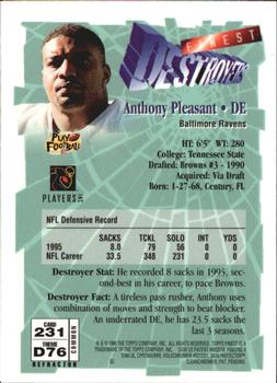 1996 Finest - Refractors #231 Anthony Pleasant Back