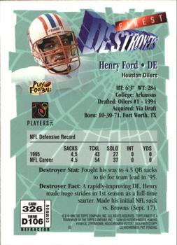1996 Finest - Refractors #326 Henry Ford Back