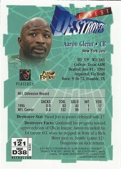 1996 Finest - Refractors #121 Aaron Glenn Back