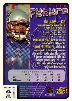 1996 Finest - Refractors #24 Ty Law Back