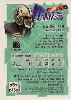 1996 Finest - Refractors #357 Eric Allen Back