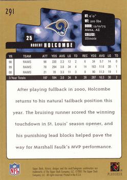 2001 Upper Deck Victory - Gold #291 Robert Holcombe Back