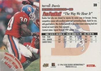 1996 Fleer #39 Terrell Davis Back