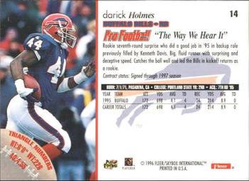 1996 Fleer #14 Darick Holmes Back