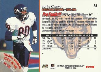 1996 Fleer #23 Curtis Conway Back