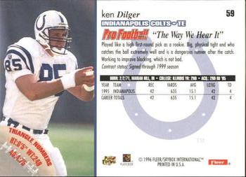 1996 Fleer #59 Ken Dilger Back