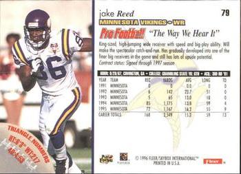 1996 Fleer #79 Jake Reed Back