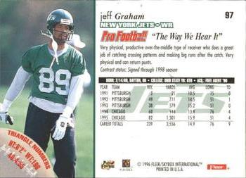 1996 Fleer #97 Jeff Graham Back