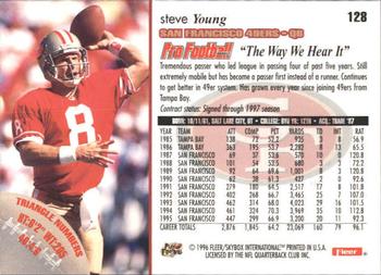 1996 Fleer #128 Steve Young Back