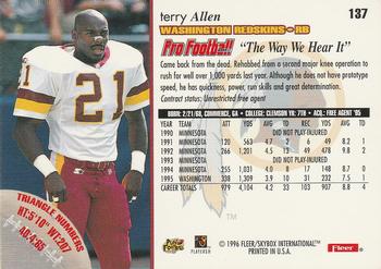 1996 Fleer #137 Terry Allen Back