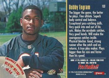 1996 Fleer #153 Bobby Engram Back