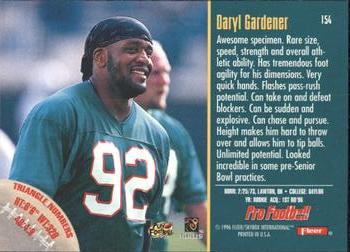 1996 Fleer #154 Daryl Gardener Back