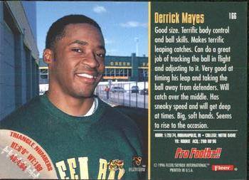 1996 Fleer #166 Derrick Mayes Back