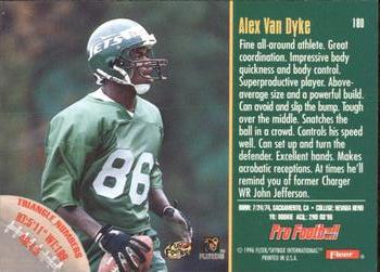 1996 Fleer #180 Alex Van Dyke Back