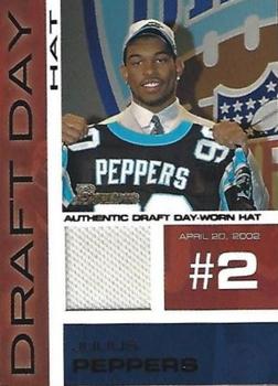 2002 Bowman - Draft Day Relics #DDH-JP Julius Peppers Front