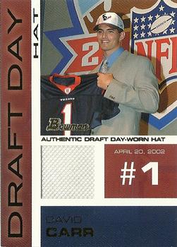 2002 Bowman - Draft Day Relics #DDH-DC David Carr Front