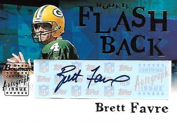 2002 Bowman - Flashback Autographs #RFA-BF Brett Favre Front