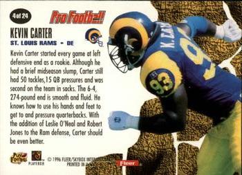 1996 Fleer - Breakthroughs #4 Kevin Carter Back