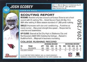 2002 Bowman - Silver #167 Josh Scobey Back