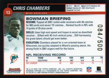 2002 Bowman Chrome - Refractors #13 Chris Chambers Back