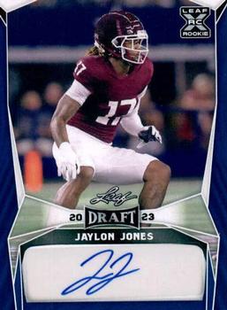 2023 Leaf Draft - Autographs Blue #BA-JJ1 Jaylon Jones Front