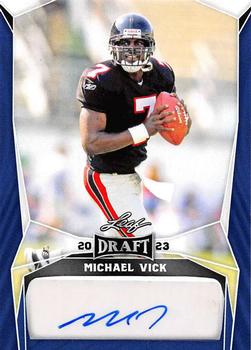 2023 Leaf Draft - Autographs Blue #BA-MV1 Michael Vick Front