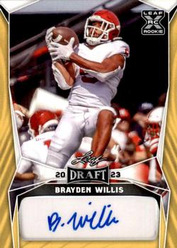 2023 Leaf Draft - Autographs Gold #BA-BW1 Brayden Willis Front