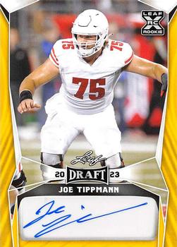 2023 Leaf Draft - Autographs Gold #BA-JT1 Joe Tippmann Front