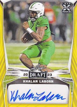 2023 Leaf Draft - Autographs Gold #BA-KL1 Khalan Laborn Front