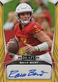 2023 Leaf Draft - Autographs Gold #BA-RB3 Rocco Becht Front