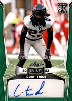 2023 Leaf Draft - Autographs Green #BA-CT1 Cory Trice Front