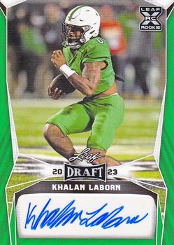 2023 Leaf Draft - Autographs Green #BA-KL1 Khalan Laborn Front