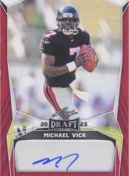 2023 Leaf Draft - Autographs Red #BA-MV1 Michael Vick Front