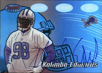 2002 Bowman's Best - Blue #146 Kalimba Edwards Front
