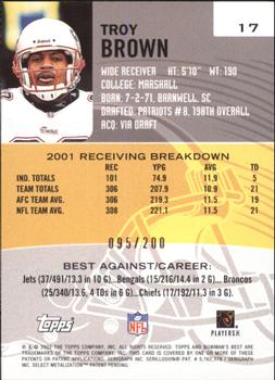 2002 Bowman's Best - Red #17 Troy Brown Back