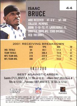 2002 Bowman's Best - Red #44 Isaac Bruce Back