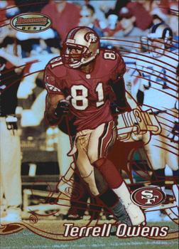 2002 Bowman's Best - Red #79 Terrell Owens Front