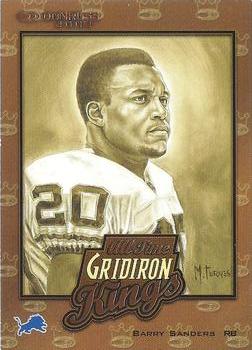 2002 Donruss - All Time Gridiron Kings #AT-7 Barry Sanders Front