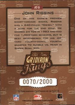 2002 Donruss - All Time Gridiron Kings #AT-9 John Riggins Back
