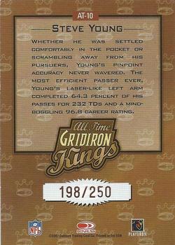 2002 Donruss - All Time Gridiron Kings Studio #AT-10 Steve Young Back