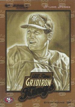 2002 Donruss - All Time Gridiron Kings Studio #AT-10 Steve Young Front