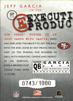 2002 Donruss - Executive Producers #EP16 Jeff Garcia Back