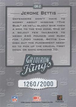 2002 Donruss - Gridiron Kings #GK-2 Jerome Bettis Back