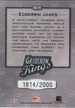 2002 Donruss - Gridiron Kings #GK-15 Edgerrin James Back